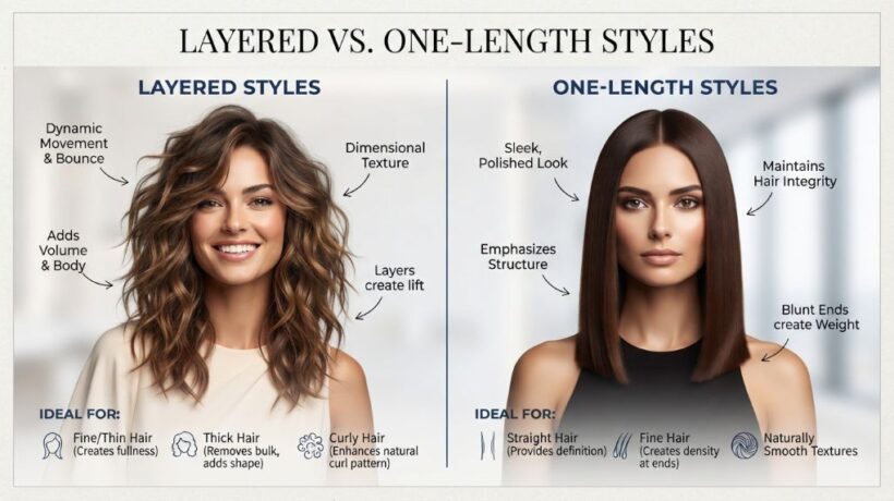 Layered Haircuts vs. One-Length Styles: Which Works for Your Hair?